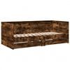 vidaXL Daybed with Drawers without Mattress Smoked Oak 90x190 cm Single