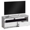 FMD TV/Hi-Fi Stand Concrete Grey and Glossy White