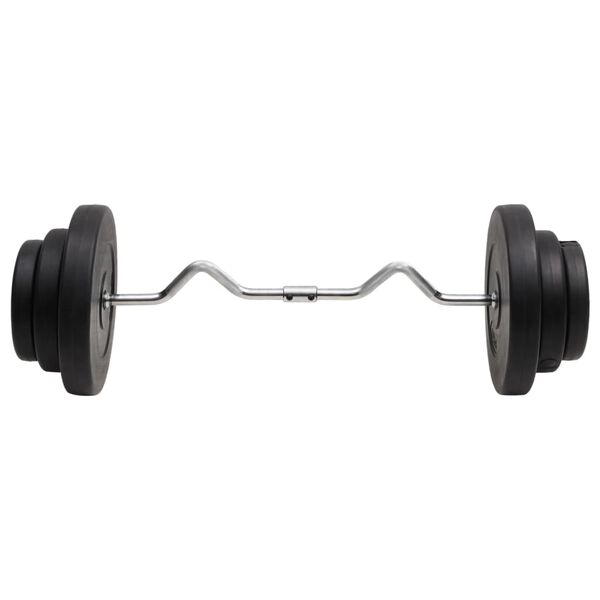 vidaXL Curl Barbell with Plates 60 kg