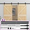 vidaXL Sliding Door with Hardware Set 90x210 cm Solid Pine Wood