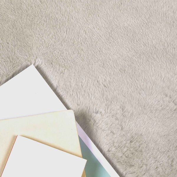 vidaXL Faux Rabbit Fur Rug Olite Beige 100 x 200 cm Polyester