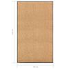vidaXL Doormat Washable Cream 90x150 cm