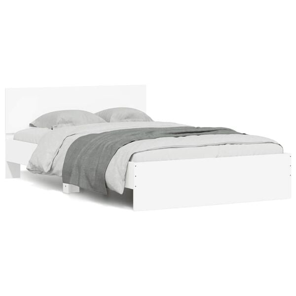 vidaXL Bed Frame without Mattress White 120x200 cm