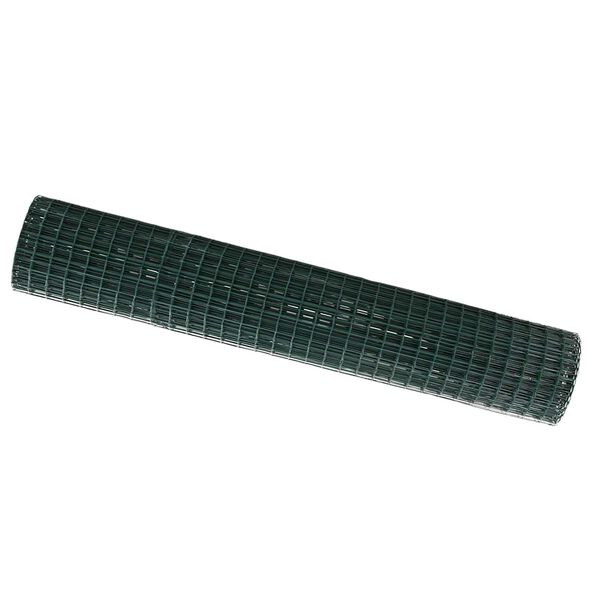 vidaXL Euro Fence Green 1.6 x 10m PVC-coated iron