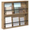 vidaXL Magazine Rack Artisan Oak 80 x 12 x 70 cm Engineered Wood