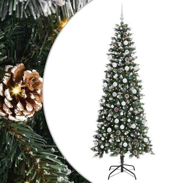 vidaXL Artificial Christmas Tree with 300 LEDs Green 86 x 86 x 210 cm