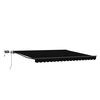 vidaXL Retractable Awning Manual Black 450 x 300 cm Fabric