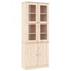 vidaXL Glass Display Cabinet "ALTA" 77x35x186,5 cm Solid Wood Pine