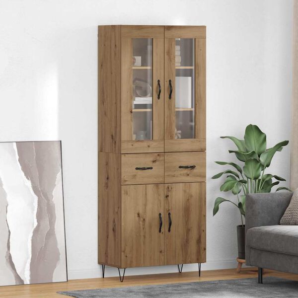 vidaXL Highboard Artisan Oak 69.5 x 34 x 90 cm Engineered Wood