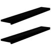 vidaXL Window Sills 2 pcs&nbsp;Brown Black 120x20x2 cm Solid Wood Oak