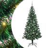 vidaXL Artificial Pre-lit Christmas Tree Green 240 cm PVC and Metal