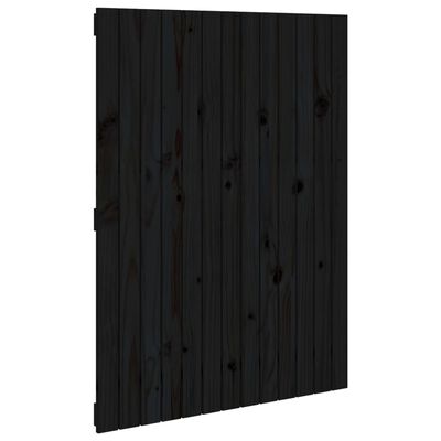 vidaXL Wall Headboard Black 82.5x3x110 cm Solid Wood Pine