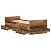 vidaXL Bed Frame with Drawer Old Wood 193 x 78 x 50 cm Engineered Wood