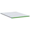vidaXL Mattress Topper White and Green 140 x 190 x 6 cm Jaquard Fabric