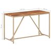 vidaXL Dining Table 120x60x76 cm Solid Wood