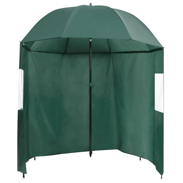 vidaXL Fishing Umbrella Green 220x193 cm