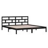 vidaXL Bed Frame without Mattress Black Solid Wood 140x190 cm (810001+814198)