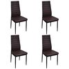 vidaXL Dining Chairs 4 pcs Brown Faux Leather