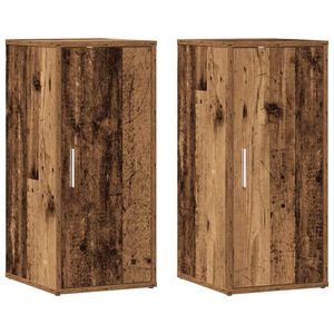 vidaXL Shoe Cabinets 2 pcs Old Wood 32x35x70 cm Engineered Wood