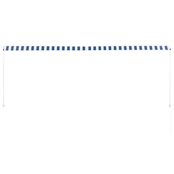vidaXL Retractable Awning 350x150 cm Blue and White