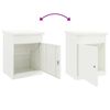 vidaXL Parcel Drop Box with Storage White 47.5 x 38 x 59 cm Steel