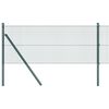 vidaXL Welded Wire Fence Ground Fix 100 x 0.4 m PVC-Coated Steel Green