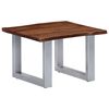 vidaXL Coffee Table with Live Edges 60x60x40 cm Solid Acacia Wood