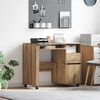 vidaXL Desk with Wheels Artisan oak 91 x 50 x 77 cm Engineered Wood
