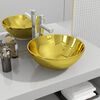 vidaXL Wash Basin 32.5x14 cm Ceramic Gold