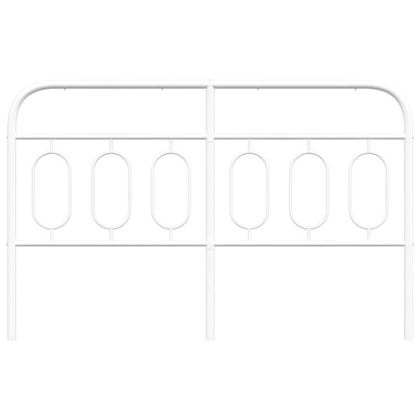 vidaXL Metal Headboard White 140 cm