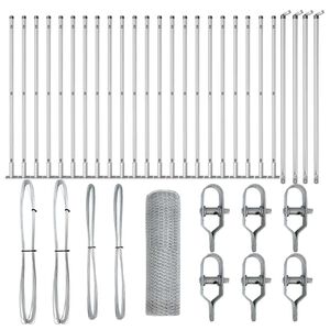 vidaXL Fence Post Silver