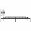 vidaXL Metal Bed Frame without Mattress with Headboard Black 193x203cm