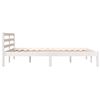 vidaXL Bed Frame without Mattress Solid Wood Pine 140x190cm White