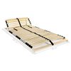 vidaXL Slatted Bed Bases without Mattress 2 pcs with 28 Slats 90x200 cm