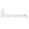 vidaXL Bed Frame without Mattress White Solid Wood 140x200 cm (810018+814195)