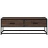 vidaXL Coffee Table Brown Oak 100x50x35 cm Engineered Wood and Metal