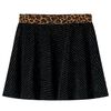 vidaXL Kids' Skirt with Leopard Waistband Black 116