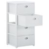 vidaXL 4-Drawer Chest White 40x40x80 cm