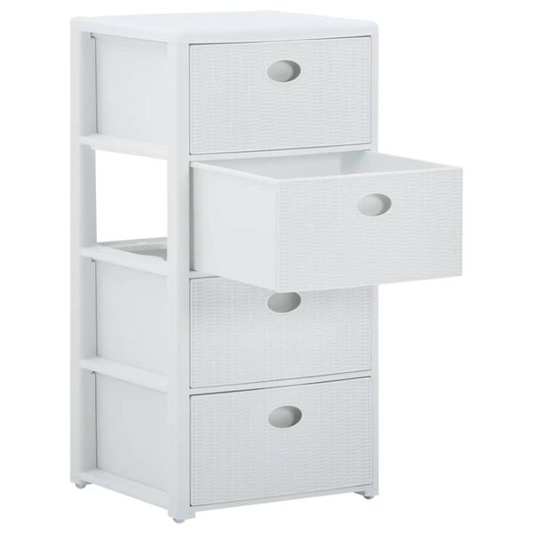 vidaXL 4-Drawer Chest White 40x40x80 cm