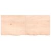 vidaXL Wall Shelf 120x50x(2-6) cm Untreated Solid Wood Oak