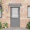 vidaXL Door Canopy Black 120x100 cm PC