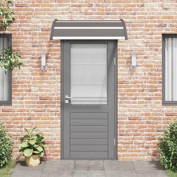 vidaXL Door Canopy Black 120x100 cm PC