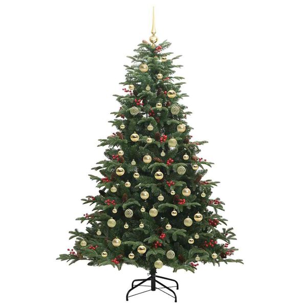 vidaXL Artificial Christmas Tree with 300 LEDs with Stand Green 180 cm