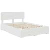 vidaXL Bed Frame with Headboard White 160 x 200 cm Engineered Wood