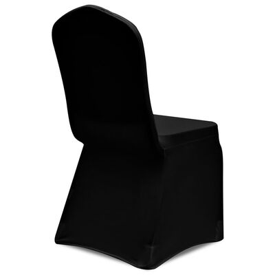 vidaXL Chair Cover Stretch Black 24 pcs