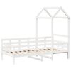 vidaXL Day Bed with Roof without Mattress White 80x200 cm Solid Wood