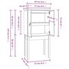 vidaXL Highboard 60x40x120 cm Solid Wood Pine