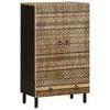 vidaXL Highboard 60x33.5x100 cm Solid Rough Wood Mango