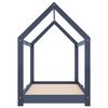 vidaXL Kids Bed Frame Grey Solid Pine Wood 70x140 cm