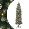 vidaXL Artificial Slim Christmas Tree Green and White 240 cm